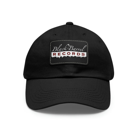Black Barrel Records Dad Hat with Leather Patch Logo