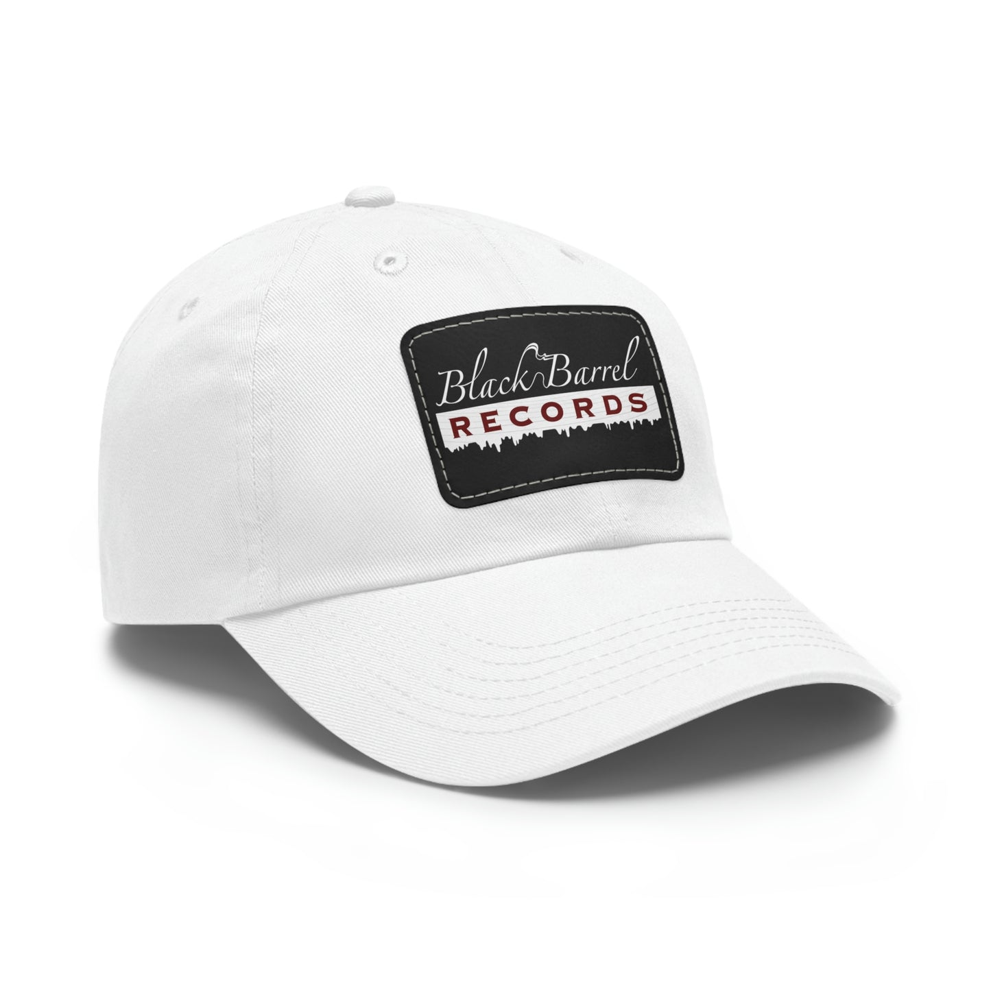 Black Barrel Records Dad Hat with Leather Patch Logo