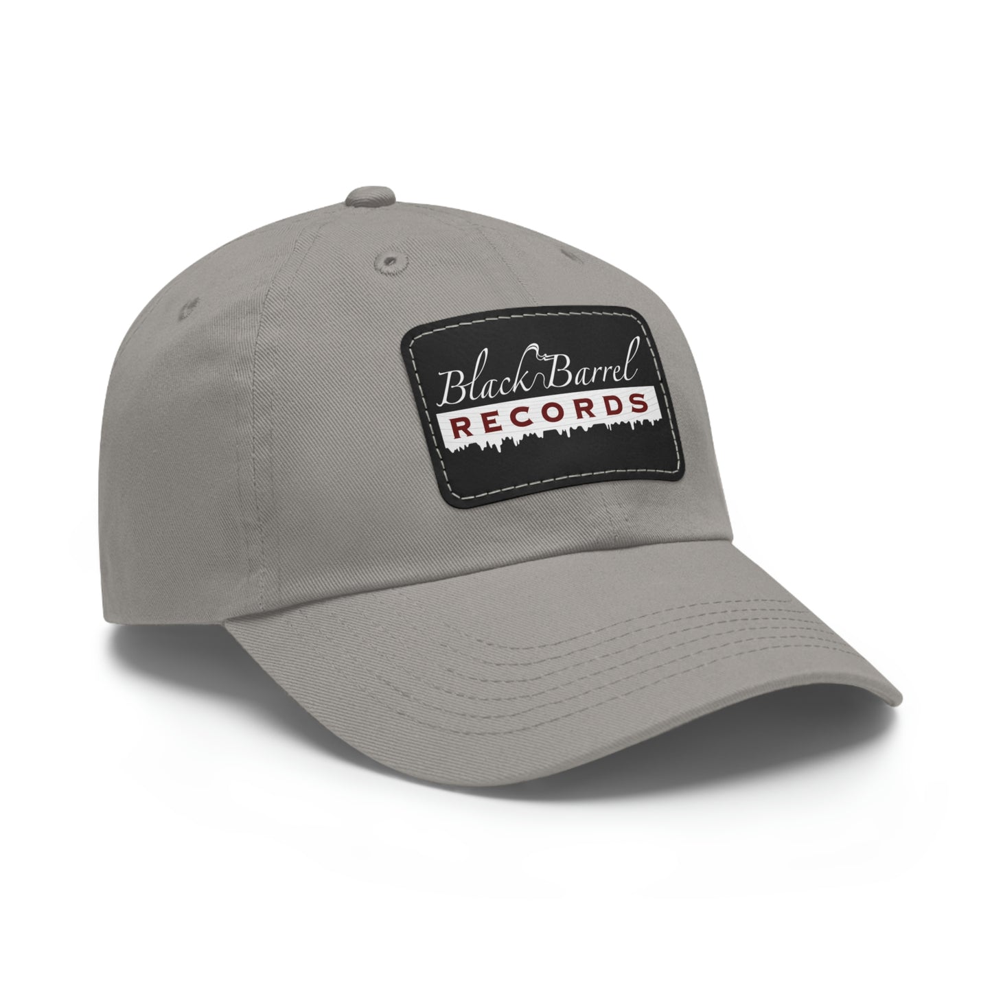 Black Barrel Records Dad Hat with Leather Patch Logo