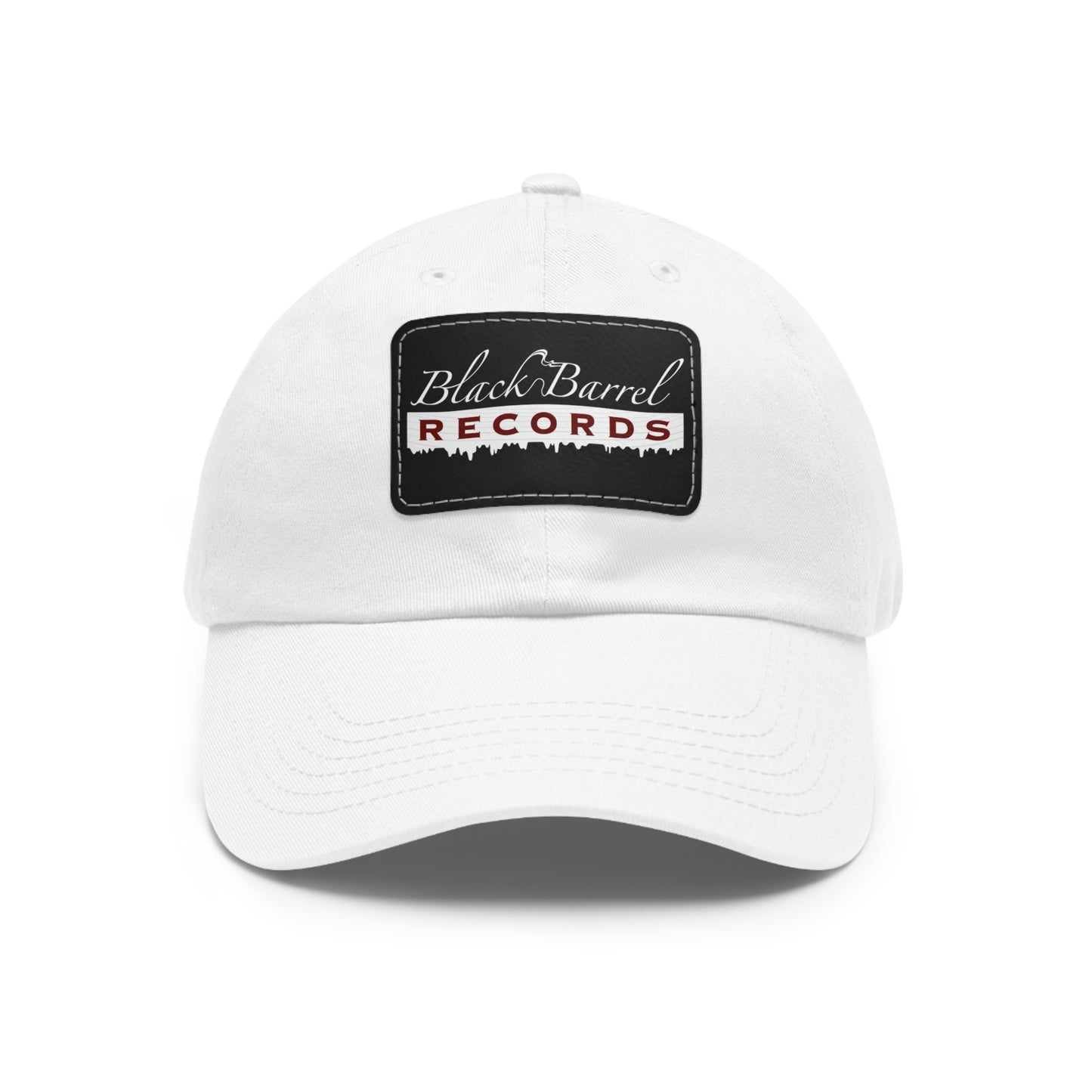 Black Barrel Records Dad Hat with Leather Patch Logo