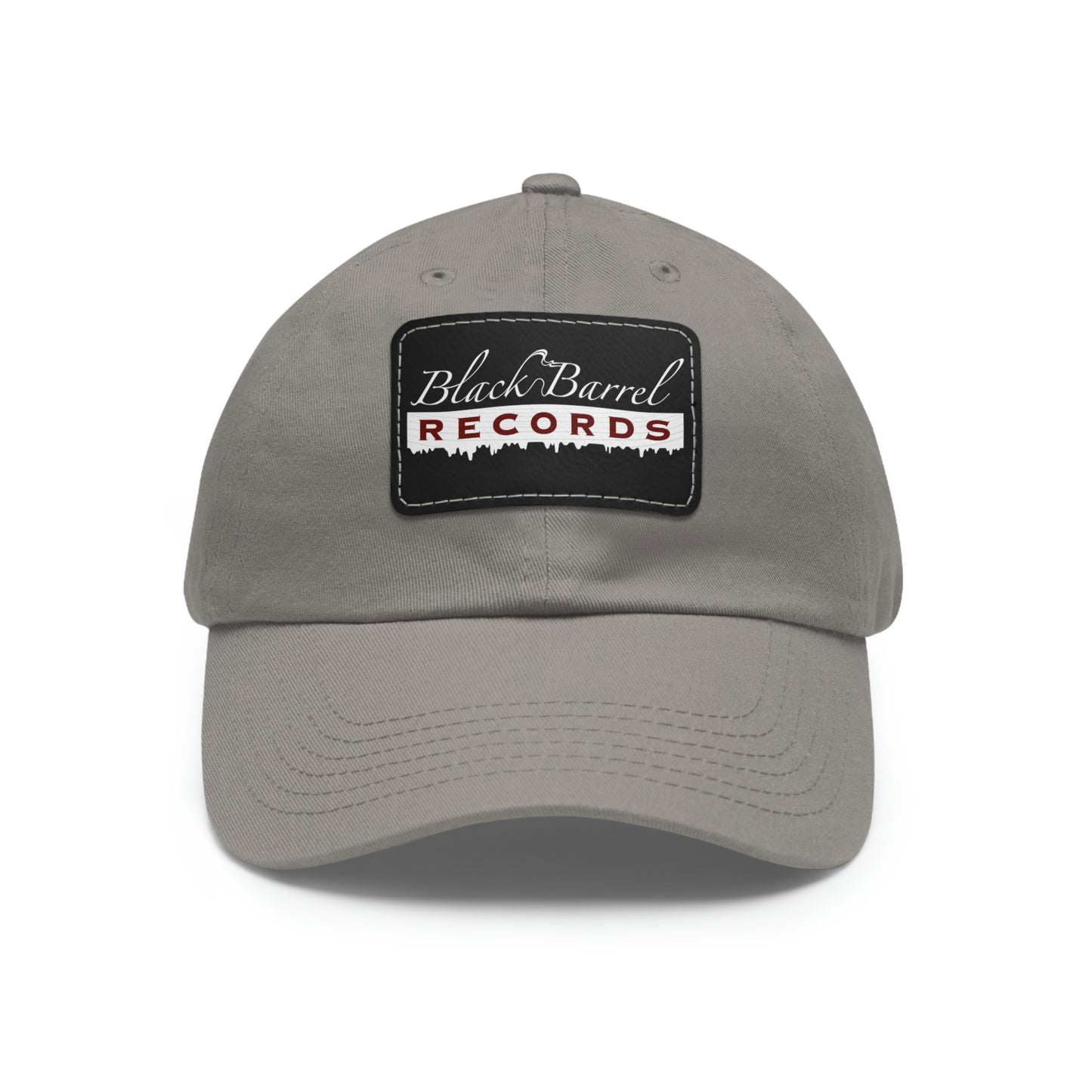 Black Barrel Records Dad Hat with Leather Patch Logo